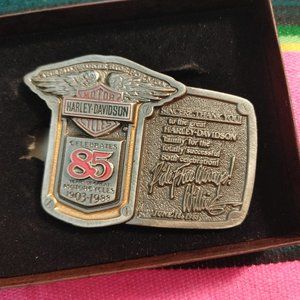 Harley Davidson 85th anniversary belt buckle